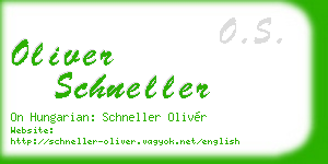 oliver schneller business card